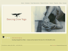 Tablet Screenshot of dancingcrowyoga.com